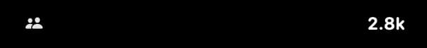 The collapsed notch showing 2.8k live visitors